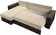 Миниатюра изображения товара Диван угловой Лига Диванов Дубай лайт левый (микровельвет бежевый/экокожа коричневый)