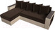 Миниатюра изображения товара Диван угловой Лига Диванов Дубай лайт левый (микровельвет коричневый/экокожа бежевый)