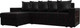 Миниатюра изображения товара Диван угловой Лига Диванов Дубай лайт левый (экокожа черный)