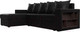 Миниатюра изображения товара Диван угловой Лига Диванов Дубай лайт левый (экокожа черный)