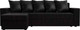 Миниатюра изображения товара Диван угловой Лига Диванов Дубай лайт левый (экокожа черный)