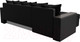 Миниатюра изображения товара Диван угловой Лига Диванов Дубай лайт левый (экокожа черный)