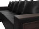 Миниатюра изображения товара Диван угловой Лига Диванов Дубай лайт левый (экокожа черный)