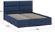 Миниатюра изображения товара Двуспальная кровать ТриЯ Глосс универсальный тип 1 с ПМ 160x200 (микровелюр Wellmart Blue)
