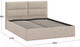 Миниатюра изображения товара Двуспальная кровать ТриЯ Глосс универсальный тип 1 с ПМ 160x200 (микровелюр Wellmart Dark Beige)