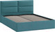 Миниатюра изображения товара Двуспальная кровать ТриЯ Глосс универсальный тип 1 с ПМ 160x200 (микровелюр Wellmart Indigo)