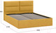 Миниатюра изображения товара Двуспальная кровать ТриЯ Глосс универсальный тип 1 с ПМ 160x200 (микровелюр Wellmart Yellow)