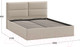 Миниатюра изображения товара Двуспальная кровать ТриЯ Глосс универсальный тип 1 с ПМ 160x200 (велюр Confetti Cream)