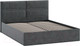Миниатюра изображения товара Двуспальная кровать ТриЯ Глосс универсальный тип 1 160x200 (микровелюр Jercy Graphite)