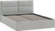 Миниатюра изображения товара Двуспальная кровать ТриЯ Глосс универсальный тип 1 160x200 (микровелюр Jercy Silver)