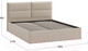 Миниатюра изображения товара Двуспальная кровать ТриЯ Глосс универсальный тип 1 160x200 (велюр Confetti Cream)