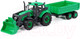 Миниатюра изображения товара Трактор игрушечный Полесье С бортовым прицепом и ковшом инерционный / 94650 (зеленый)