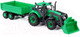 Миниатюра изображения товара Трактор игрушечный Полесье С бортовым прицепом и ковшом инерционный / 94650 (зеленый)