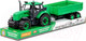 Миниатюра изображения товара Трактор игрушечный Полесье С бортовым прицепом инерционный / 94605 (зеленый)