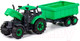 Миниатюра изображения товара Трактор игрушечный Полесье С прицепом / 94186 (зеленый)
