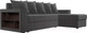 Миниатюра изображения товара Диван угловой Лига Диванов Дубай лайт правый / 114152 (велюр серый)