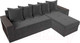 Миниатюра изображения товара Диван угловой Лига Диванов Дубай лайт правый / 114152 (велюр серый)