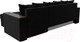 Миниатюра изображения товара Диван угловой Лига Диванов Дубай лайт универсальный / 114170 (микровельвет черный)