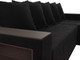 Миниатюра изображения товара Диван угловой Лига Диванов Дубай лайт универсальный / 114170 (микровельвет черный)