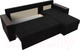 Миниатюра изображения товара Диван угловой Лига Диванов Дубай лайт универсальный / 114170 (микровельвет черный)