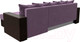 Миниатюра изображения товара Диван угловой Лига Диванов Дубай лайт правый / 114176 (микровельвет сиреневый/коричневый)