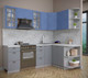 Миниатюра изображения товара Кухонный гарнитур Интерлиния Берес 1.5x2.3 правая (дуб лазурный/дуб серый/серый каспий)