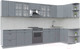 Миниатюра изображения товара Кухонный гарнитур Интерлиния Берес 1.5x3.7 правая (дуб серый/опал светлый)
