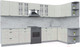 Миниатюра изображения товара Кухонный гарнитур Интерлиния Берес 1.7x3.6 правая (дуб снежный/серый каспий)