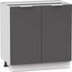 Миниатюра изображения товара Шкаф-стол кухонный Интермебель Микс Топ ШСР 850-3-800 без столешницы (графит серый)