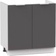 Миниатюра изображения товара Шкаф под мойку Интермебель Микс Топ ШСРМ 850-4-800 без столешницы (графит серый)