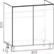 Миниатюра изображения товара Шкаф под мойку Интермебель Микс Топ ШСРМ 850-4-800 без столешницы (графит серый)