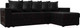 Миниатюра изображения товара Диван угловой Лига Диванов Дубай лайт правый / 114201 (экокожа черный)