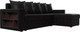 Миниатюра изображения товара Диван угловой Лига Диванов Дубай лайт правый / 114201 (экокожа черный)