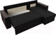 Миниатюра изображения товара Диван угловой Лига Диванов Дубай лайт правый / 114201 (экокожа черный)
