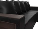 Миниатюра изображения товара Диван угловой Лига Диванов Дубай лайт правый / 114201 (экокожа черный)