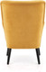 Миниатюра изображения товара Кресло мягкое Halmar Delgado (горчичный/черный)