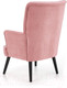 Миниатюра изображения товара Кресло мягкое Halmar Delgado (розовый/черный)