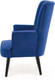 Миниатюра изображения товара Кресло мягкое Halmar Delgado (темно-синий/черный)