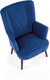 Миниатюра изображения товара Кресло мягкое Halmar Delgado (темно-синий/черный)