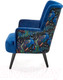 Миниатюра изображения товара Кресло мягкое Halmar Pagoni (темно-синий/черный)