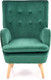 Миниатюра изображения товара Кресло мягкое Halmar Ravel (темно-зеленый/натуральный)