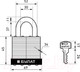 Миниатюра изображения товара Замок навесной БУЛАТ ВС 0165 5 ключей