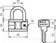 Миниатюра изображения товара Замок навесной БУЛАТ ВС 1-О40 5 ключей