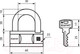 Миниатюра изображения товара Замок навесной БУЛАТ ВС 1-О60 5 ключей