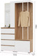 Миниатюра изображения товара Секция в прихожую Стендмебель Хелен ПР 01 (белый/дуб крафт золото)