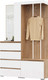 Миниатюра изображения товара Секция в прихожую Стендмебель Хелен ПР 01 (белый/дуб крафт золото)