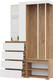 Миниатюра изображения товара Секция в прихожую Стендмебель Хелен ПР 01 (белый/дуб крафт золото)