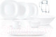 Миниатюра изображения товара Набор столовой посуды Luminarc Carine White N4781 (46пр)