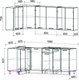 Миниатюра изображения товара Кухонный гарнитур Интерлиния Мила Лайт 1.2x2.0 без столешницы (бетон)