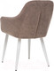 Миниатюра изображения товара Стул Импэкс Leset Слим с подлокотниками (белый/велюр латте)
